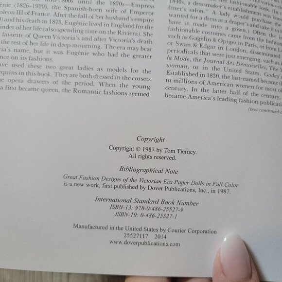 Tom Tierney Old South and Victorian Age Fashion Paper Doll Books Uncut Unused - Picture 3 of 5